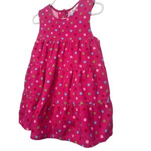 Rare Editions Baby Girl Pink Polka Dot Corduroy Jumper Dress 3T Fall Winter